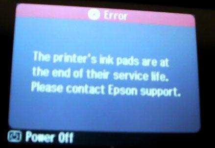 Printer ink pads are at the end of their service life. Please contact Epson support.